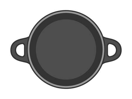 Illustration of an empty iron plateのイラスト素材