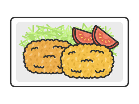 コロッケ のイラスト素材一覧 イメージマート
