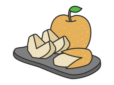 Illustration of cut pearのイラスト素材