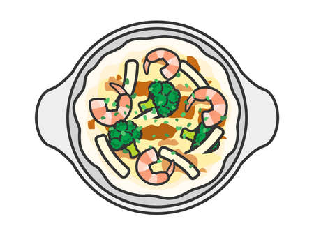 Shrimp Gratin Illustrationのイラスト素材
