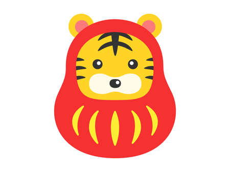 Illustration of a tiger wearing a costume of a polishのイラスト素材