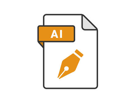 ICON illustration of ai extension fileのイラスト素材
