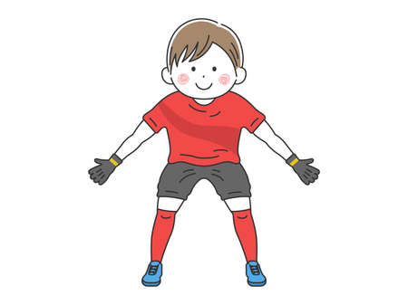 Goalkeeper man illustrationのイラスト素材