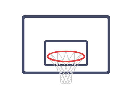 Basket goal illustrationのイラスト素材