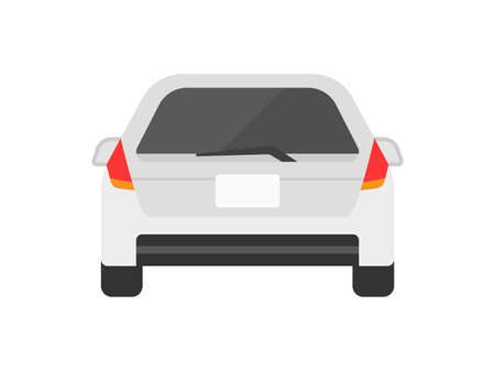 Illustration of a car seen from behindのイラスト素材