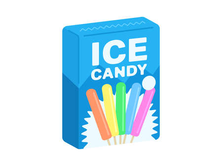 Illustration of an ice candy boxのイラスト素材