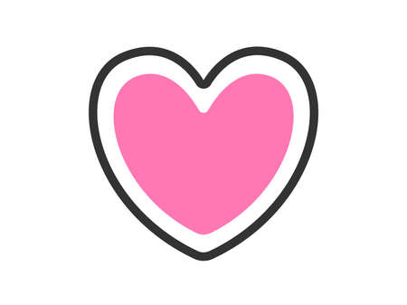 Pink Heart Icon Illustrationのイラスト素材