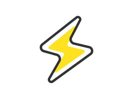 Illustration of lightning iconのイラスト素材