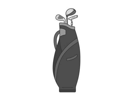Illustration of a golf bag with a clubのイラスト素材