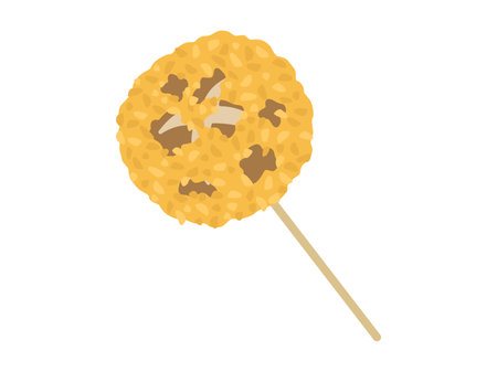 Illustration of a shiitake skewer katsuのイラスト素材