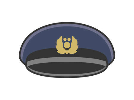 Police officer hat illustrationのイラスト素材