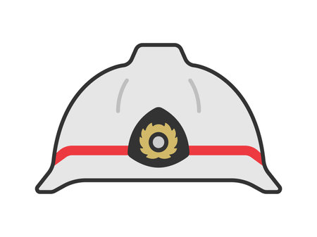 Illustration of a fireman's helmetのイラスト素材
