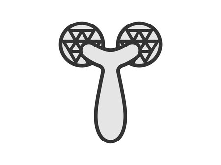 Illustration of beauty face roller icon (color)のイラスト素材