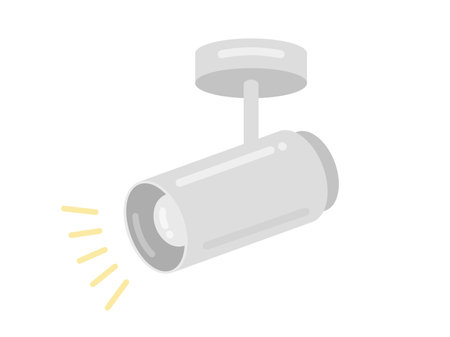 Simple, spotlight illustration in whiteのイラスト素材