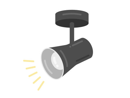 Black, spotlight illustrationのイラスト素材