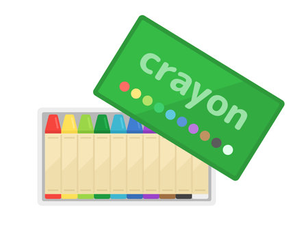 In a case, an illustration of a crayonのイラスト素材