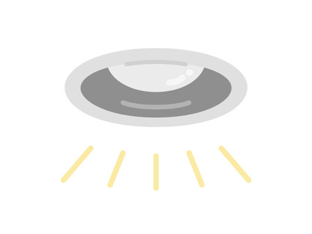 Illustration of white downlightのイラスト素材