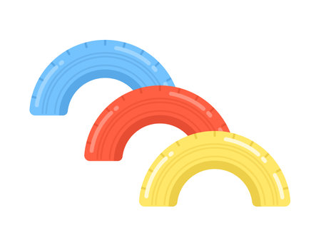 Illustration of tire playground equipment in the parkのイラスト素材
