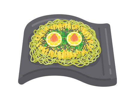 Illustration of tiled sobaのイラスト素材