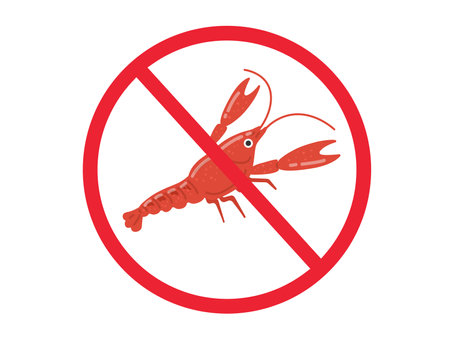 Illustration of the no-release mark of American crayfishのイラスト素材