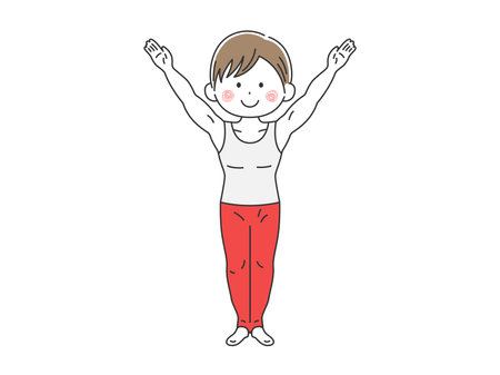 Illustration of a male gymnastのイラスト素材