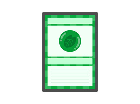 Illustration of a trading card with grass attributesのイラスト素材
