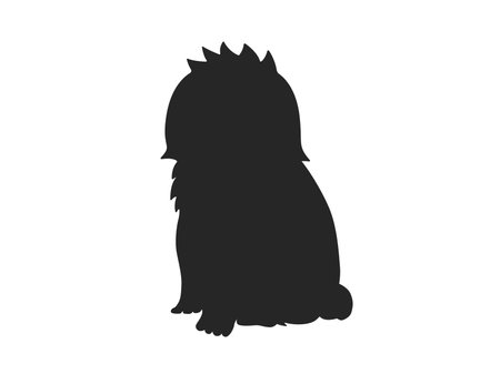 Illustration of a monkey silhouetteのイラスト素材
