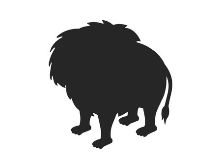 Illustration of the silhouette of a maned baboonのイラスト素材