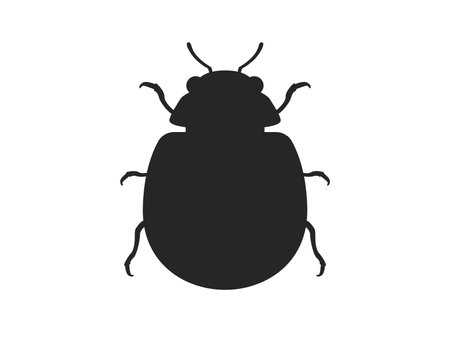 Illustration of a ladybug silhouetteのイラスト素材