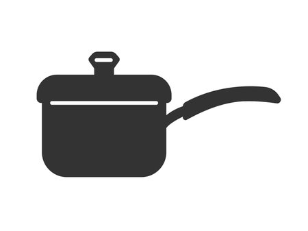 Illustration of the silhouette of a one-handed potのイラスト素材