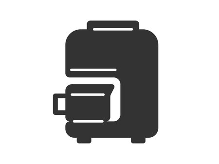 Illustration of the silhouette of a coffee makerのイラスト素材
