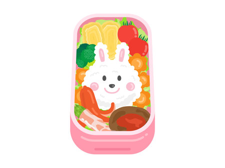Illustration of rabbit character valveのイラスト素材