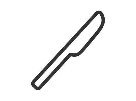 Illustration of a knife icon (line art)のイラスト素材