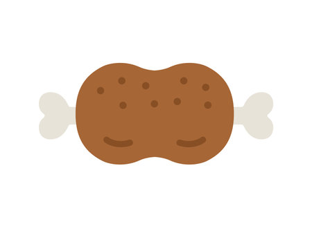 Illustration of bone-in meat iconのイラスト素材