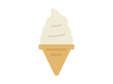 Illustration of soft-serve ice cream iconのイラスト素材