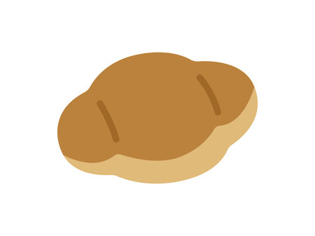 Illustration of butter roll bread iconのイラスト素材