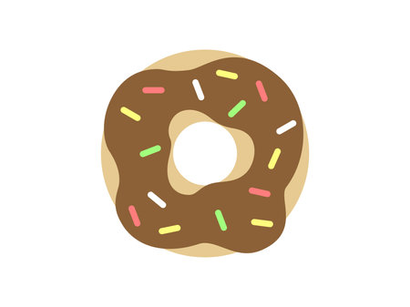 Illustration of chocolate donut iconのイラスト素材