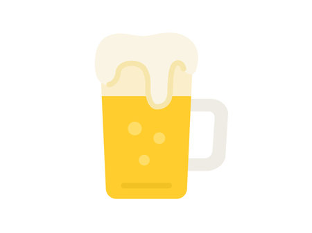 Illustration of draft beer icon in a mugのイラスト素材