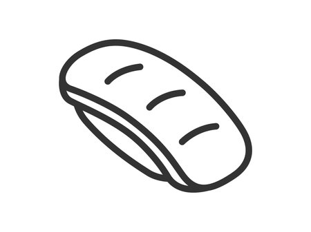 Illustration of tuna sushi icon (line drawing)のイラスト素材
