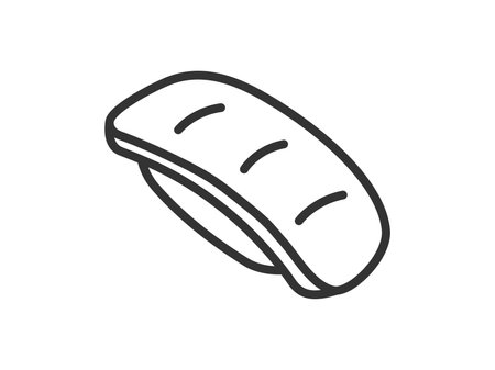 Illustration of squid sushi icon (line drawing)のイラスト素材