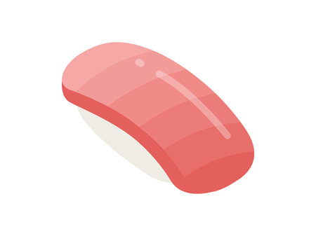 Illustration of tuna toro's sushi iconのイラスト素材
