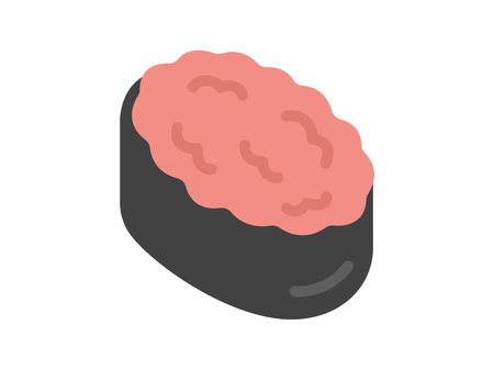 Illustration of Negitoro Gunkan Maki, sushi iconのイラスト素材