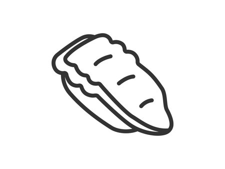 Illustration of octopus sushi icon (line drawing)のイラスト素材