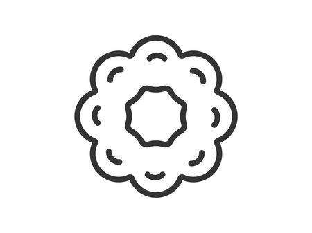 Illustration of a ring donut icon (line drawing)のイラスト素材