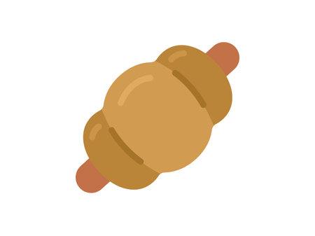 Illustration of sausage roll bread iconのイラスト素材