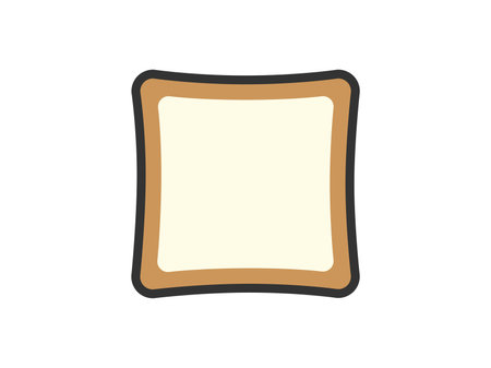 Illustration of bread icon (line drawing color)のイラスト素材