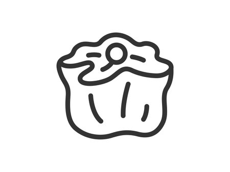 Illustration of shumai icon (line drawing)のイラスト素材