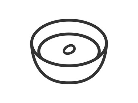 Illustration of apricot bean curd icon (line drawing)のイラスト素材