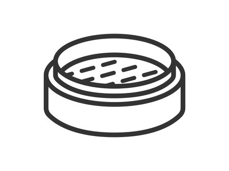 Illustration of the Chinese seiro icon (line drawing)のイラスト素材