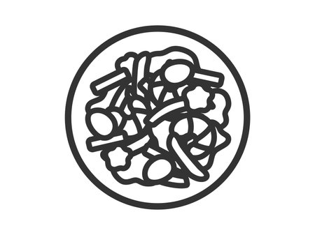 Illustration of the icon (line drawing) of Happoのイラスト素材